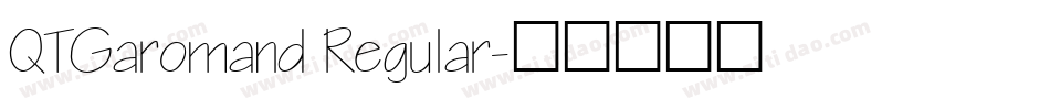 QTGaromand Regular字体转换